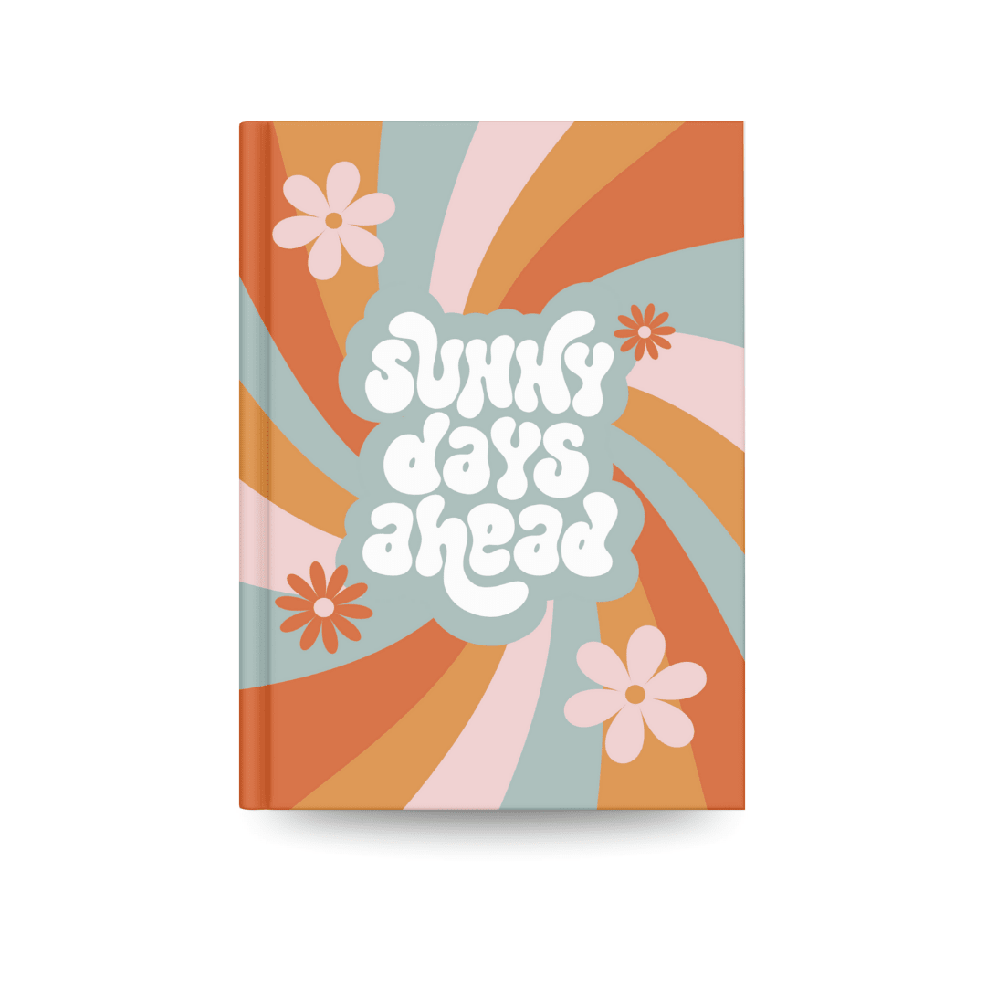 Sunny Days Ahead Aesthetic Notebook | Retro Floral Journal for Notes - Memories InsiteSUNNY DAYS AHEAD AESHTETIC NOTEBOOK